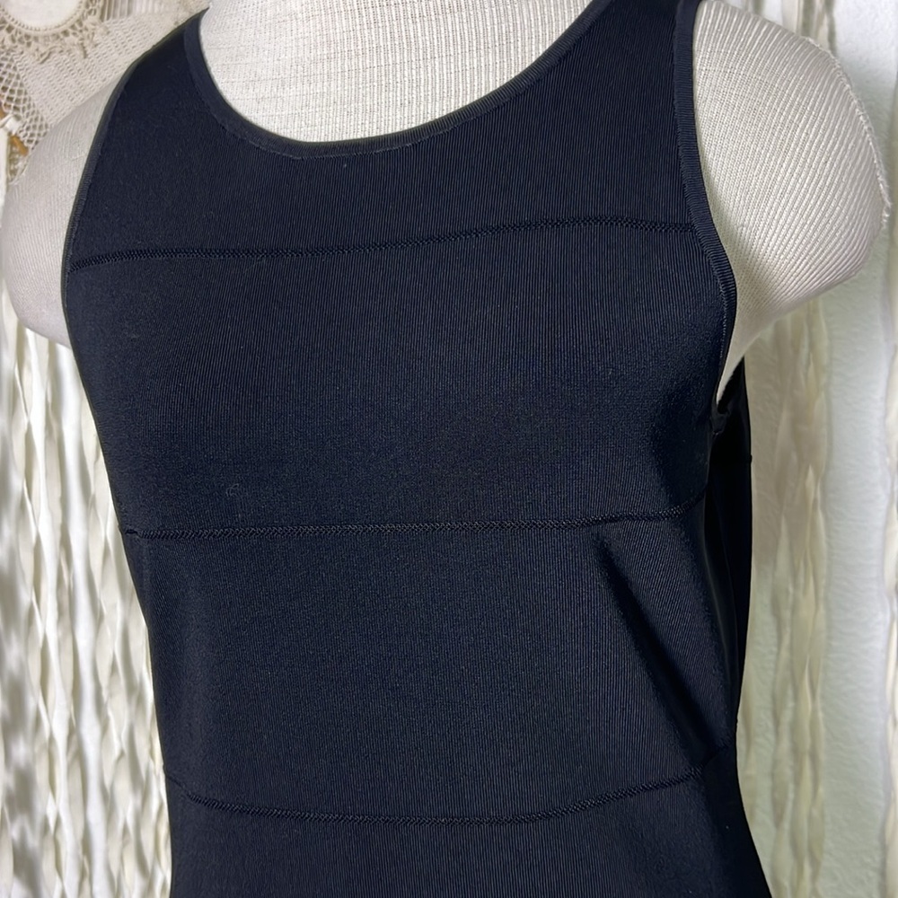 Theory Sleeveless Ribbed Crewneck Bodycon Mini Dress Size M - Picture 3 of 11